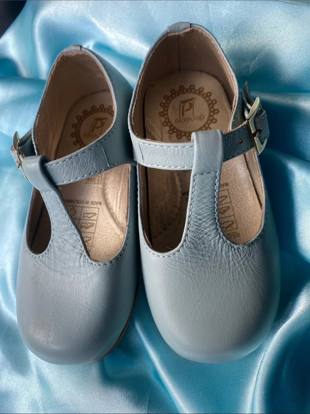 Dondolo T-Strap  Mary Jane Style Shoes - Light Blue
